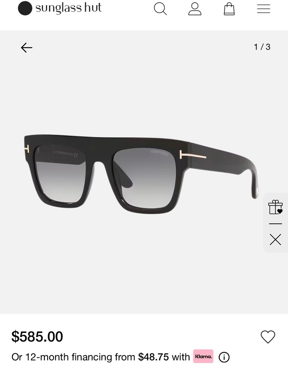 Tom Ford “Renee” Gradient Sunglasses